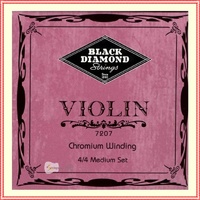 Black Diamond Vintage 4/4 Violin Strings N7207 CHROMIUM Winding