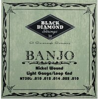 Black Diamond N730L Banjo Nickel Wound Loop ends 5-string Banjo Set