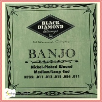 Black Diamond N735M Banjo Nickel Wound Loop ends 5-string Set Medium 11 - 24