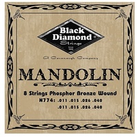 Black Diamond Mandolin Strings Phosphor Bronze Wound Medium Gauge 8 String Set