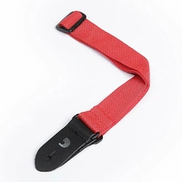 D'Addario / Planet Waves 1.5" Polypropylene Ukulele Strap - Red - leather Ends