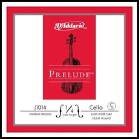 D'addario Prelude Cello Single C String  1/4 Scale, Medium Tension Made in USA