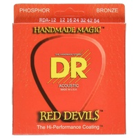 DR RDA-12 Extra Life Red Devils Coated Acoustic Guitar Strings 12 - 54 med/lite 