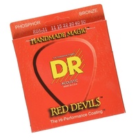 DR RDA-11 Extra Life Red Devils Coated Acoustic Guitar Strings 11 - 50 Lite