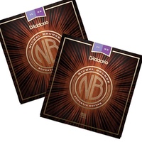 2 x D'Addario Nickel Bronze Acoustic Guitar Strings, Custom Light 11 - 52 NB1152