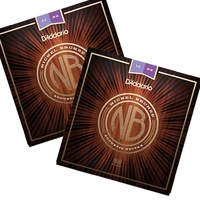 2 x D'Addario Nickel Bronze Acoustic Guitar Strings, Custom Light 11 - 52  NB1152