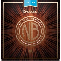 D'Addario NB1253 Nickel Bronze Acoustic Guitar Strings, Light, 12-53
