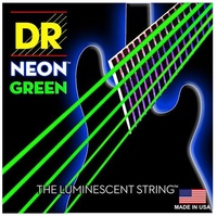 DR Strings Hi-Def Coated NEON Green Electric Bass 5-String Guitar Strings 40 - 120