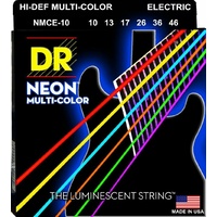 DR Strings Hi-Def NEON Multi-Color Coated  Electric Guitar Strings 10 - 46 1 set