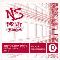 D'Addario NS Electric Violin Single D String, 4/4 Scale, Medium Tension