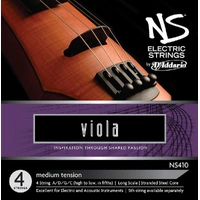 D'Addario NS Electric Viola String Set, Long Scale, Medium Tension