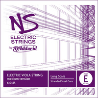 D'Addario NS Electric Viola Single High E String, Long Scale, Medium Tension