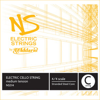 D'Addario NS Electric Cello Single C String, 4/4 Scale, Medium Tension