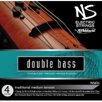 D'Addario NS Electric Traditional Bass String Set, 3/4 Scale, Medium Tension