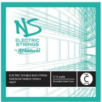 D'Addario NS Electric Double Bass Traditional Single High C String 3/4 Scale 