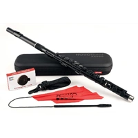 NUVOBAND FLUTE, OFFSET G & A KEYS, POLYMER PLASTIC, BLACK