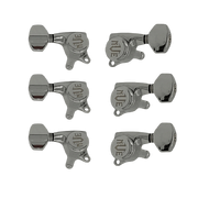 NVE Guitars Locking Tuners  3 + 3 - Chrome - set of 6 Machine Heads