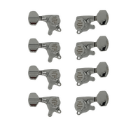 NVE Guitars Locking Tuners 8 String 4 + 4 - Chrome - Set of 8