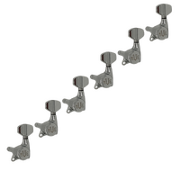 NVE Guitars Locking Tuners  6 in Line - Chrome - Left Hand - Reverse Headstock