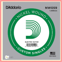 1 x D'Addario NW059 Single Nickel Wound .059 Electric Guitar String Custom Gauge