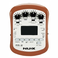 NU-X Portable Series PA-2 Acoustic Guitar Multi-FX Unit with 10 effects & tuner