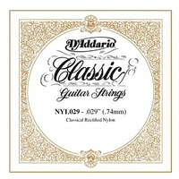 D'Addario NYL029 Rectified Nylon Classical Guitar Single String ,.029