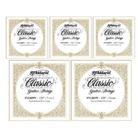 5 x D'Addario Silver-plated Copper Classical Guitar Single D string , .029 , 4th