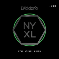 D'Addario NYNW018 NYXL Nickel Wound Electric Guitar Single String, .018