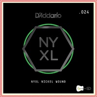 D'Addario NYXL Nickel Wound Electric Guitar Single String, .024