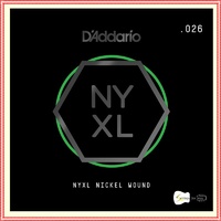 D'Addario NYXL Nickel Wound Electric Guitar Single String, .026