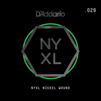 D'Addario NYNW029 NYXL Nickel Wound Electric Guitar Single String, .029
