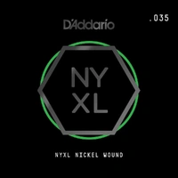 D'Addario NYNW035 NYXL Nickel Wound Electric Guitar Single String, .035
