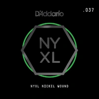 D'Addario NYNW037 NYXL Nickel Wound Electric Guitar Single String, .037