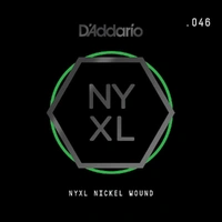 D'Addario NYNW046 NYXL Nickel Wound Electric Guitar Single String, .046