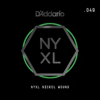 D'Addario NYNW049 NYXL Nickel Wound Electric Guitar Single String, .049