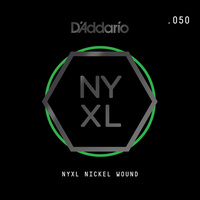 D'Addario NYNW050 NYXL Nickel Wound Electric Guitar Single String, .050