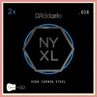 D'Addario NYXL Plain Steel Guitar Strings, .016, 2 single Strings per pack
