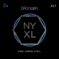 D'Addario NYXL Plain Steel gauge .017, Guitar Strings 2 single strings per pack