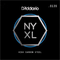 D'Addario NYS0135 Single Plain Steel Guitar String, .0135