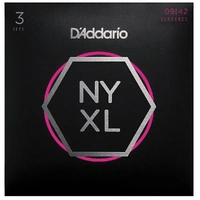 3 Sets D'Addario NYXL0942 Electric Guitar Strings Nickel Wound 9-42 Super Light