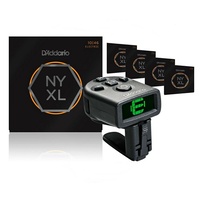 D'Addario NYXL1046 Guitar Strings 5 Sets + Micro Rechargeable HeadStock Tuner