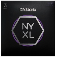 3 packs  D'Addario NYXL1149-3P Nickel Wound  Electric Guitar Strings 11-49 NYXL