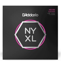 D'Addario NYXL Long Scale Regular Light 5-String Bass Strings 45-130