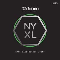 D'Addario NYXLB045, NYXL Nickel Wound Bass Guitar Single String, Long Scale, .045