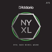 D'Addario NYXLB075, NYXL Nickel Wound Bass Guitar Single String, Long Scale, .075
