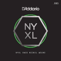 D'Addario NYXLB085, NYXL Nickel Wound Bass Guitar Single String, Long Scale, .085