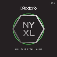 D'Addario NYXLB135, NYXL Nickel Wound Bass Guitar Single String, Long Scale, .135
