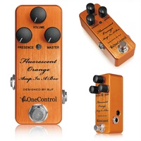 One Control Fluorescent Orange Amp in a Box Distortion Effects Pedal