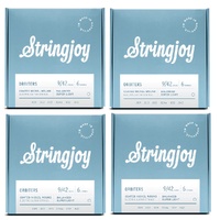 Stringjoy Orbiters | Balanced (9-42) Coated  Electric Guitar Strings 4 Sets