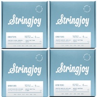 Stringjoy Orbiters | (10-52) Coated Nickel Wound Electric Guitar Strings 4 Sets